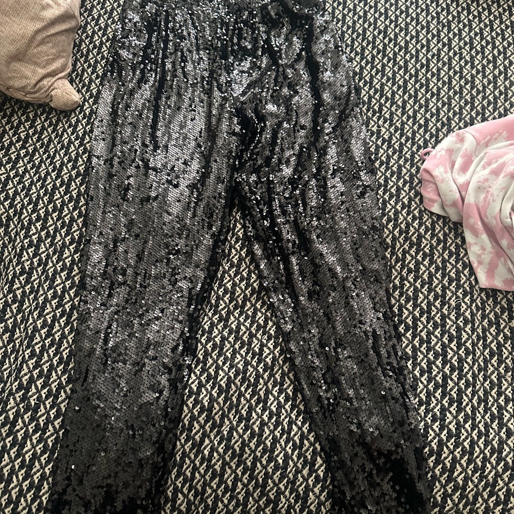Black Sequin Pants